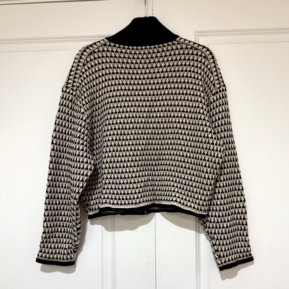 NWT J Crew Jacquard sweater-jacket CB934 sz L - Picture 9 of 10